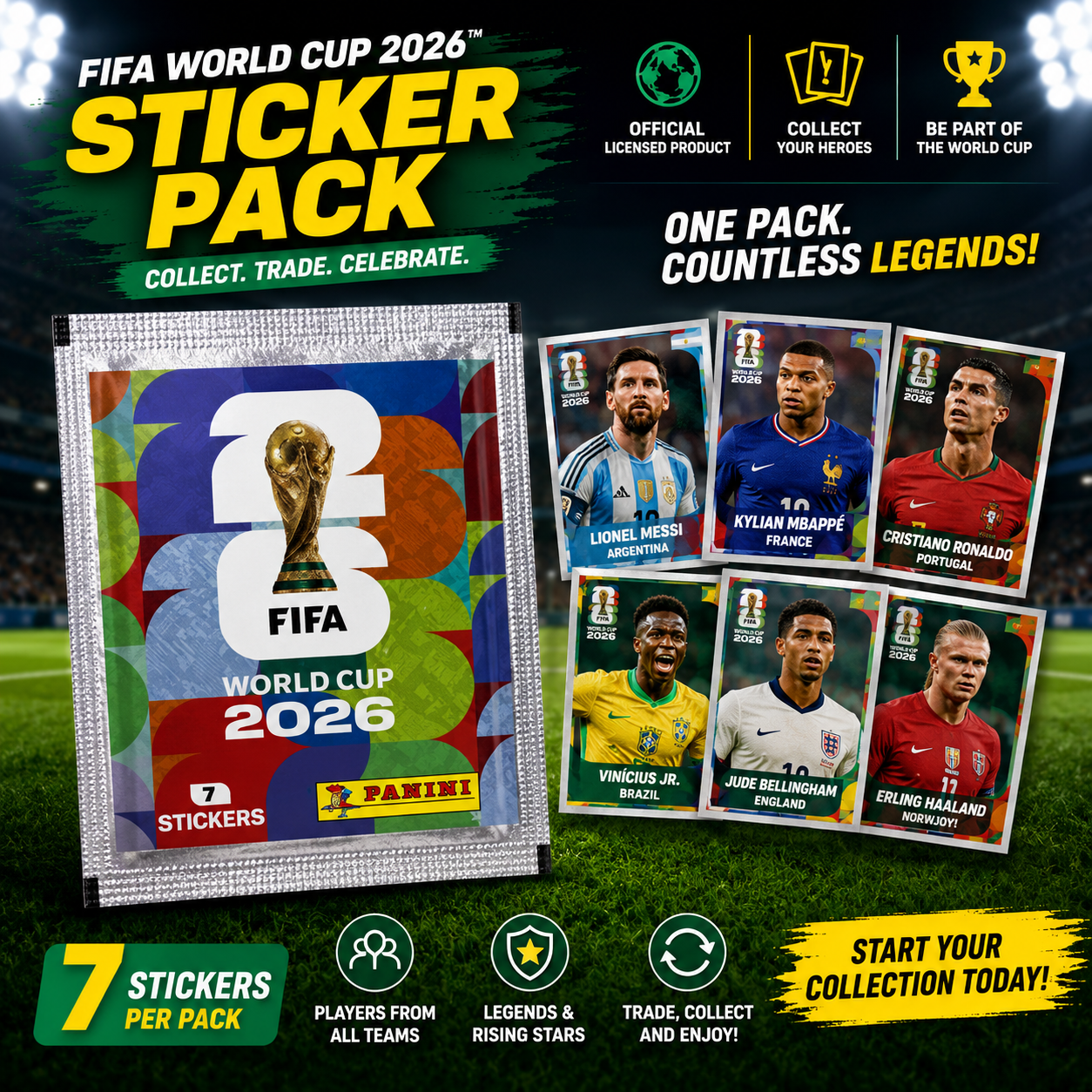 10 Panini World Cup Sticker Packs 2026